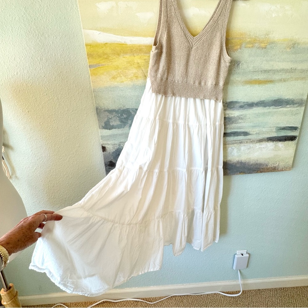 En Saison Cece Mixed Media Midi Dress L - Picture 5 of 15